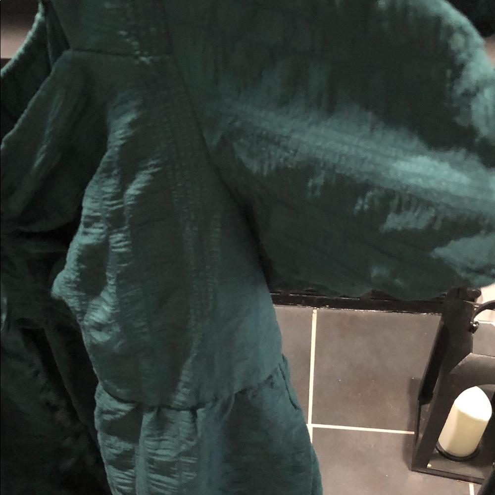 BloomChic Dark Teal Tiered Midi Dress - Picture 4 of 9